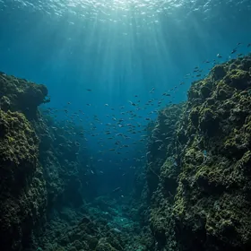 Rocky reef canyon